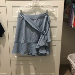 superdown patricia ruffle wrap skirt